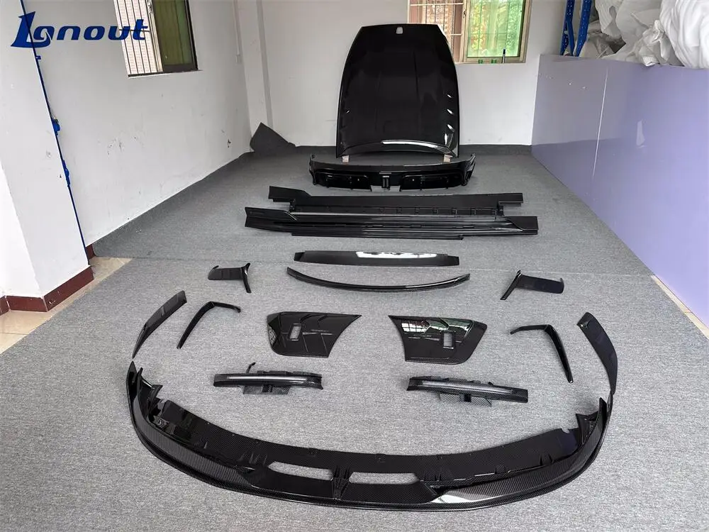 For Rolls-Royce Spectre Upgrade MSY Dry Carbon Fiber Front Lip Skirt Rear Diffuser Spoiler Hood Body Kit