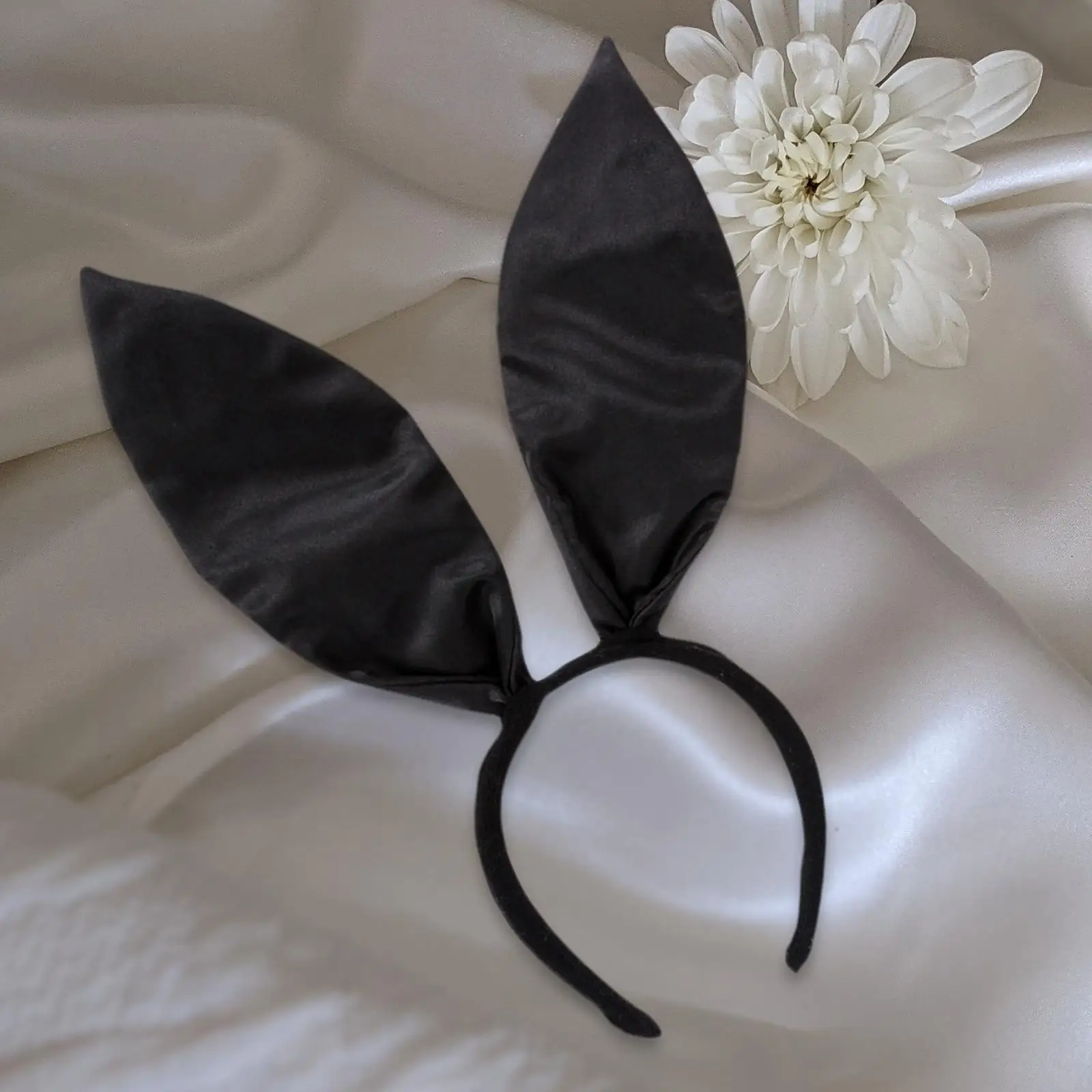Black Bunny Ears Headband Large Ears Headband Hair Band for Masquerade