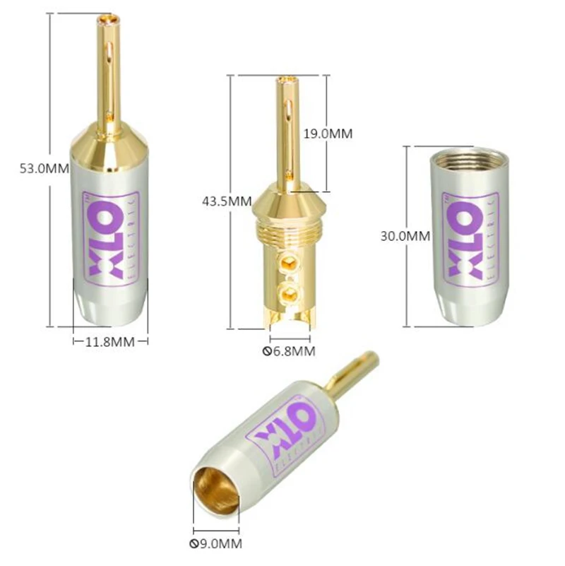 موصل المجرف الكهربائي XLO HT PRO Y ، مطلي بالذهب ، كابل مكبر صوت Hifi سهل الاستخدام ، موصل شوكة ، 9 نحاسي ، 2