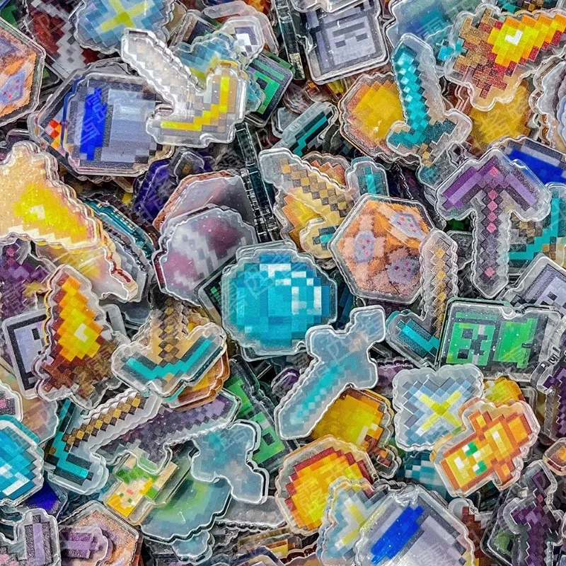 50/100 قطعة Minecraft الاكريليك التصحيح DIY بها بنفسك اكسسوارات لعبة البضائع الحالات الهاتف الغيتار DIY بها بنفسك الزينة بالجملة الاطفال الهدايا اللعب