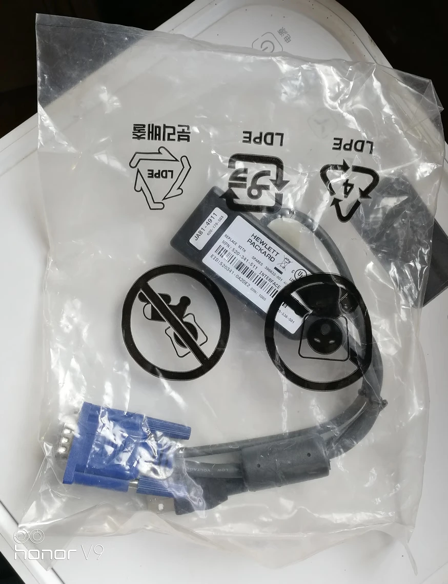 For HP KVM USB Interface Adapter Cable 336047 -B21 Spare Part No: 396633 -001
