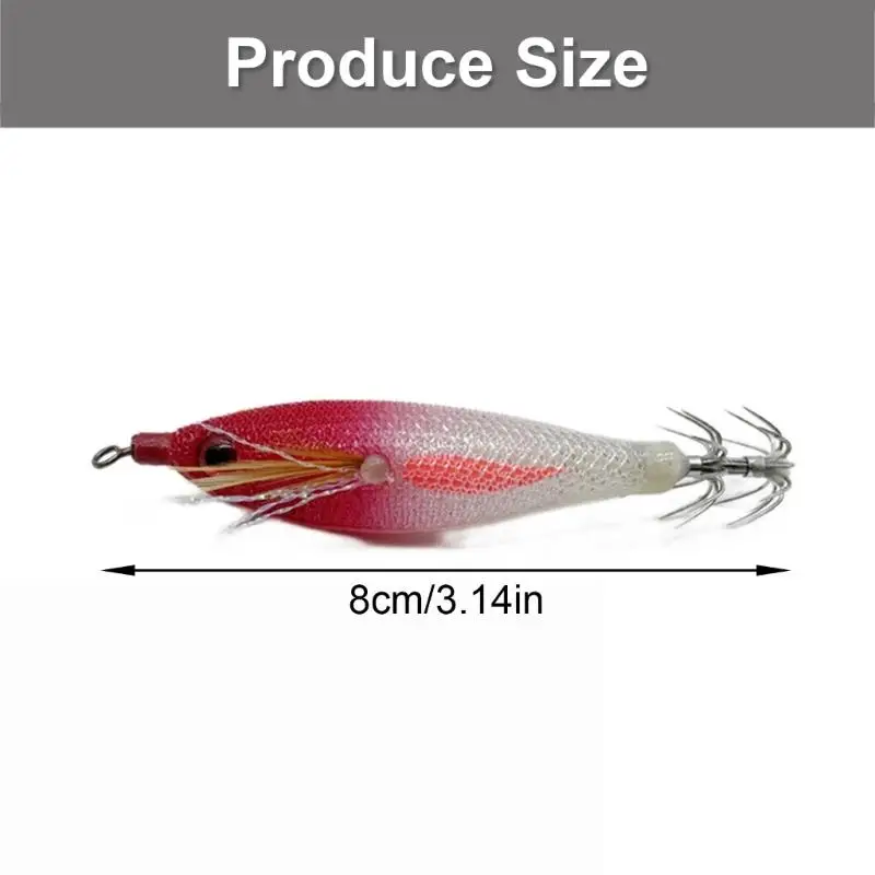 Garnelenköder, Köder, Tintenfisch-Jig, Angelköder, leuchtender Jig-Haken, 8 6 g, künstliche harte Köder, Tintenfisch-Jig, Tintenfisch-Haken – Detail 6