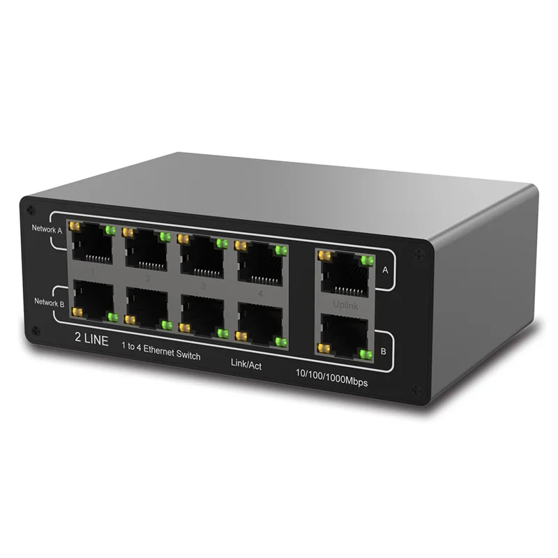 

Exquisite-Network Gigabit 8-Port Network Sharer RJ45 Expansion Gigabit Network Port Network Splitter Simultaneous Internet Acces