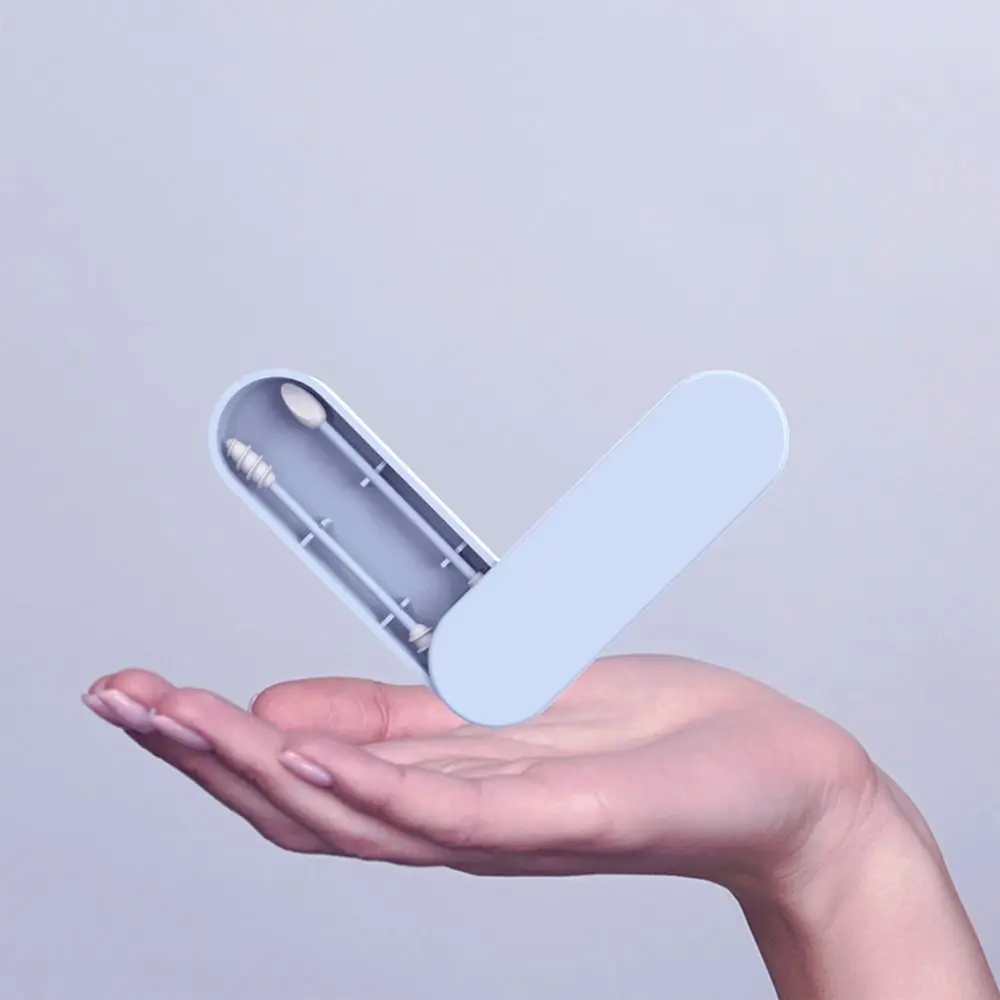 1 Set Reusable Double-end Silicone Cotton Swab Stick Silicone Multicolor Makeup Cotton Swab Waterproof Earpick Makeup