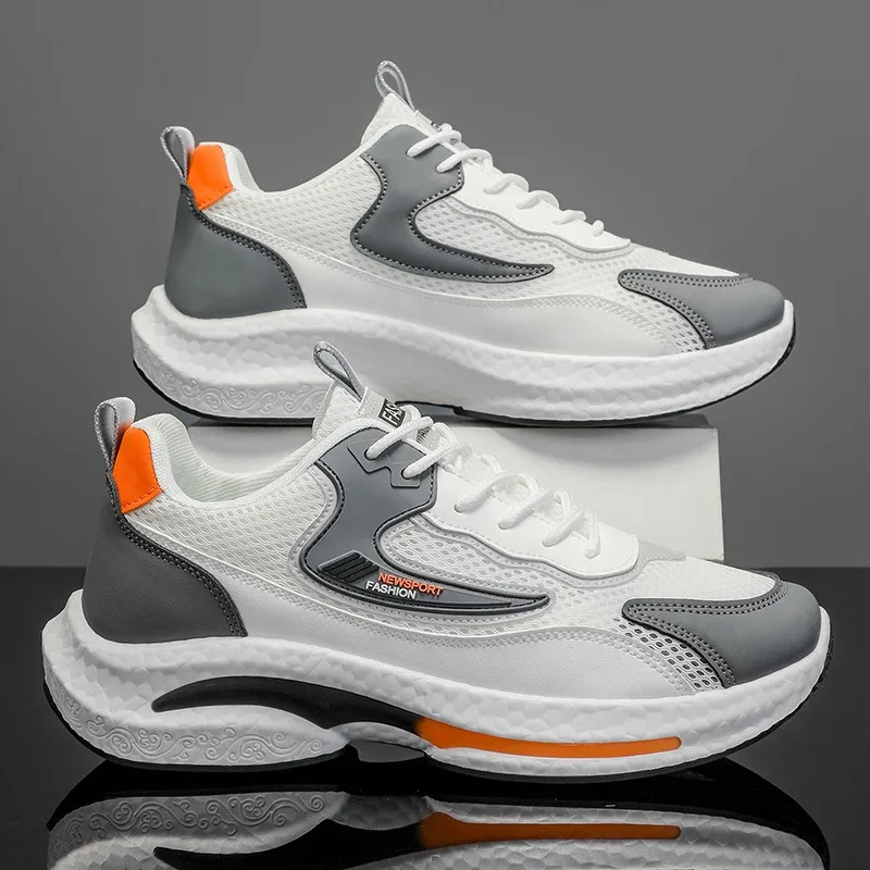 

Fashion Men's Sneakers 2025Summer New Breathable Casual Shoes Outdoor Training Shoes Lace Up Sport Running Shoes Tenis Masculino