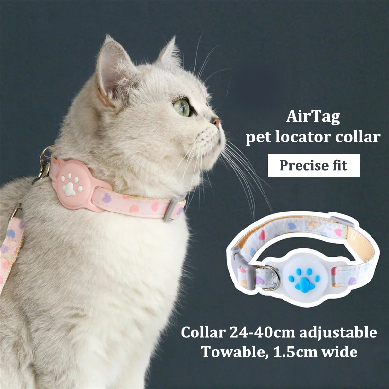 Pet Collar Cat Airtag Silicone Paw Airtag Case Anti-lost Tracking Collar Pet Airtag Puppy Collar Katten Cute Cat Accessories