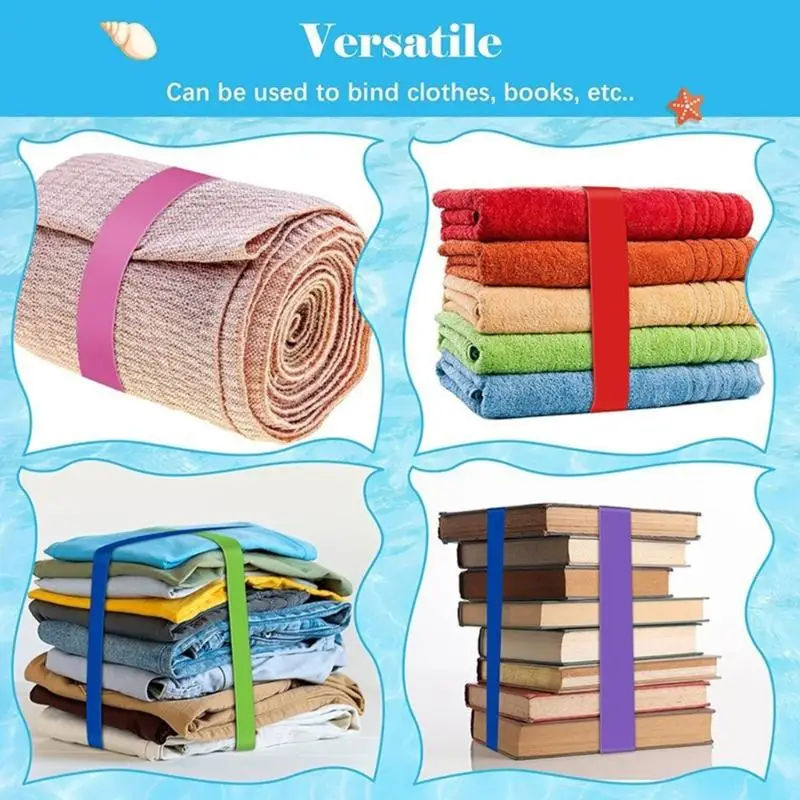 652F Beach Chair Towel Band Elastic Towel Strap Practical Bath Towel Clips Stretchy Chair Band for Outdoor Activity