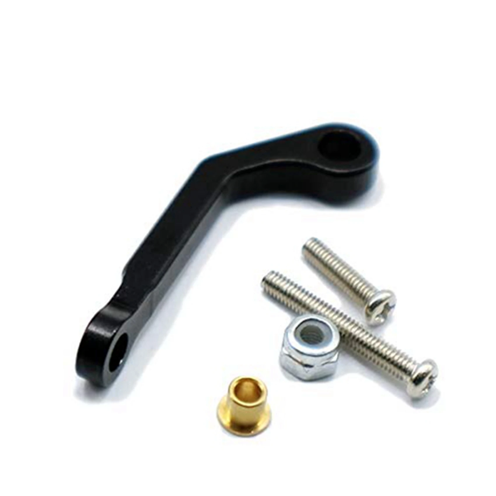 WOWFU-2 Set RC جزء السيارة: 1 قطعة 3.5 كجم ترقية ميتال جير سيرفو ومجموعة واحدة من قضيب سحب مؤازر معدني، أسود