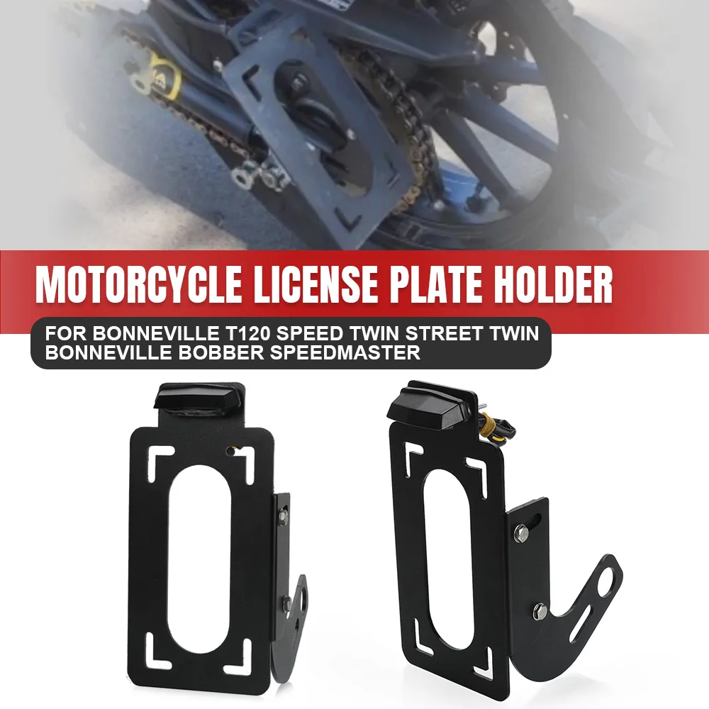 

Motorcycle Accessories For Bonneville T120 Speed Twin STREET TWIN BONNEVILLE BOBBER Speedmaster Rear Number License Plate Holder