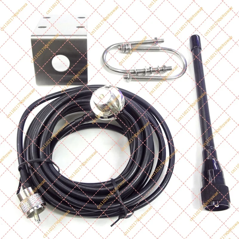 VHF Marine Antenna 156-163MHz Waterproof Rubber Aerial with 5M RG-58 Cable for Boat Sailboat Yacht