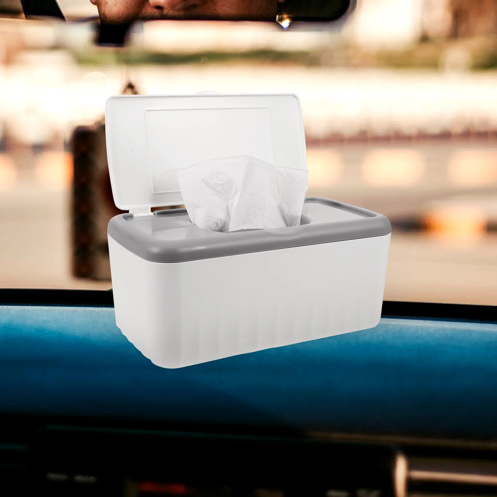 

Wet and Dry Wipes Storage Box Dustproof Organizer Large Capacity Rectangular Tissue Box Holder Napkin Storage for Living Room