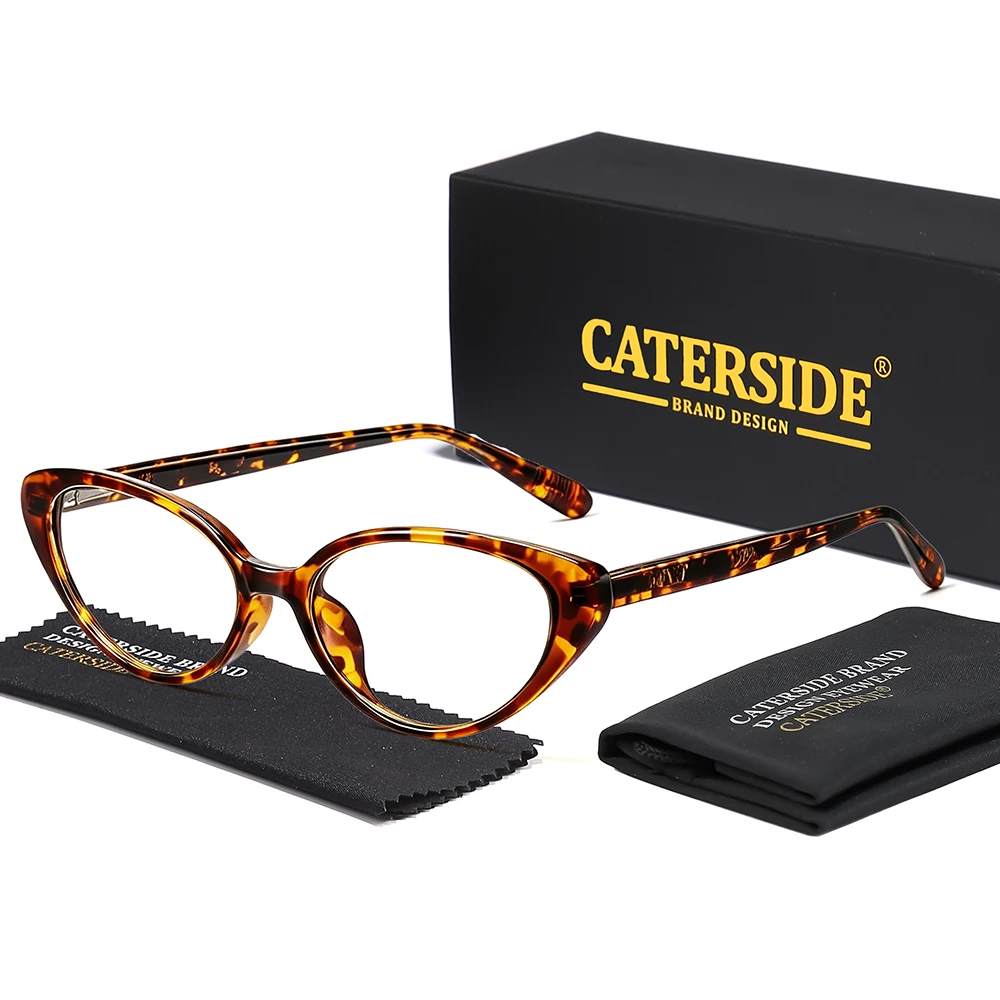 Retro Women's Cat Eye Anti Blue Light Glasses Oval Small Frame Glasses Holder Men's Outdoor Casual Decorative Glasses