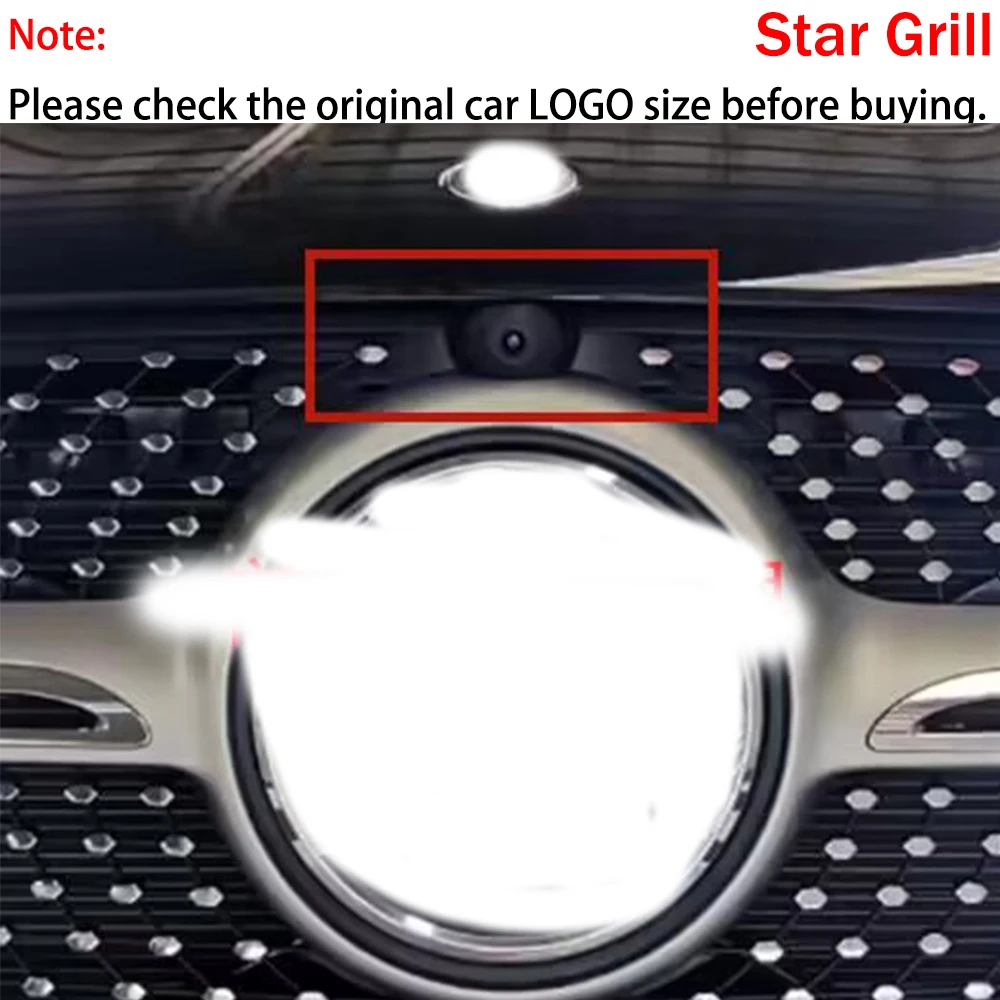 ZJCGO AHD 1080P LOGO Car Parking Front View Camera Waterproof for Mercedes Benz GLE W167 V167 GLE350 GLE400 GLE450 2019~2023