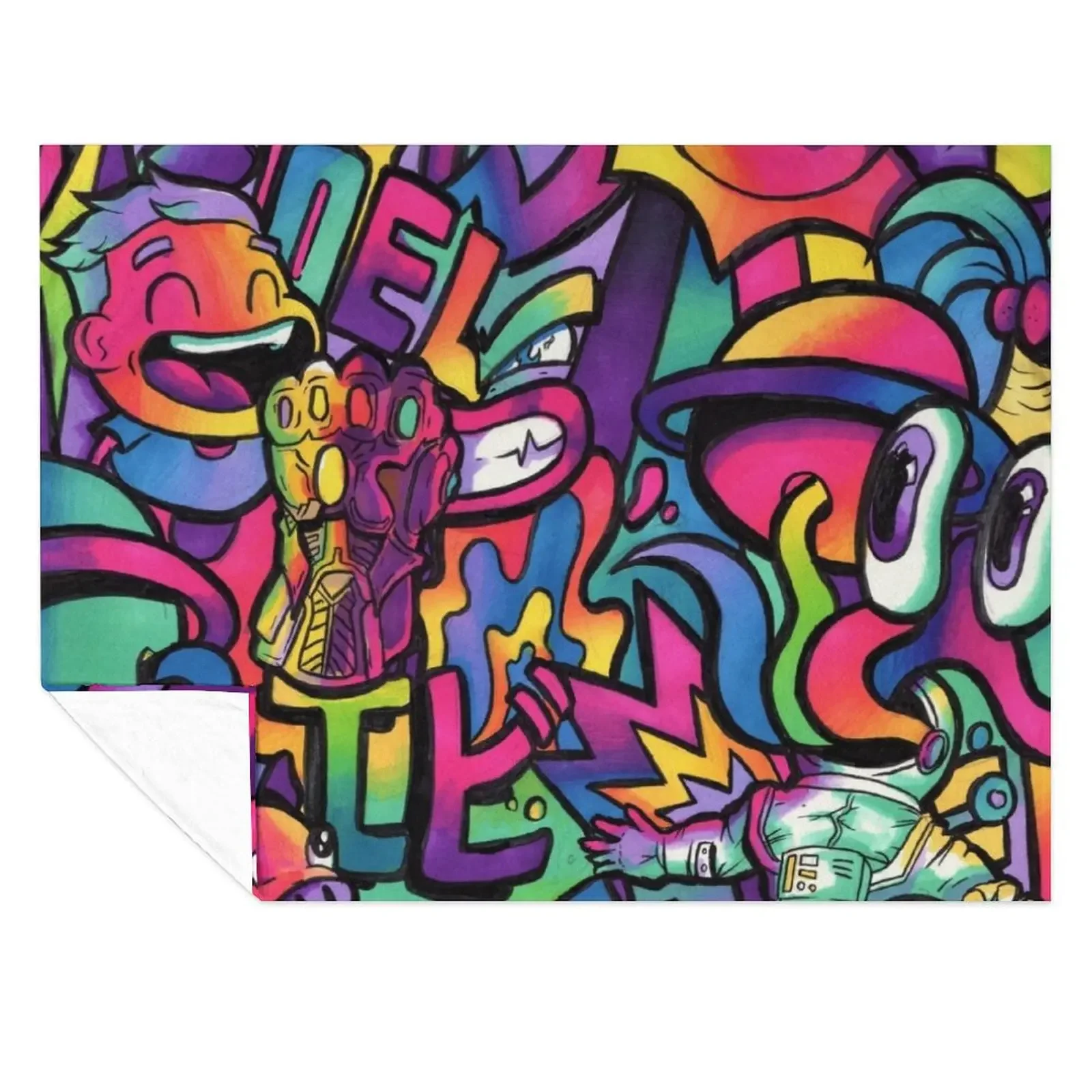 

C H A M E L E O N // Copic Marker Doodle Throw Blanket decorative halloween Thermals For Travel Blankets For Bed Blankets