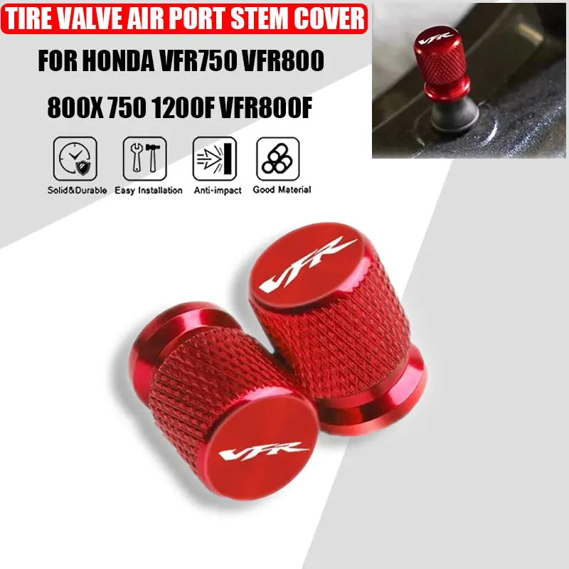 

2 Pcs Motorcycle Accessories For Honda VFR750 VFR800 VFR 800 800X 750 1200F VFR800F Metal Tire Valve Air Port Stem Cover Caps