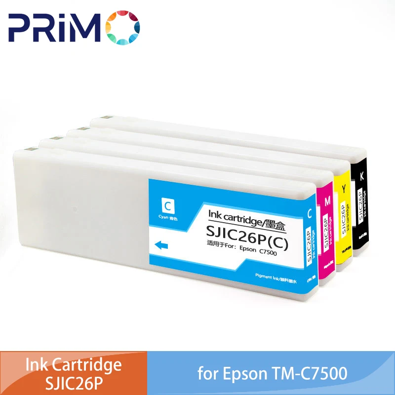 SJIC26P 300ml Pigment Ink Cartridge Compatible for Epson TM-C7500 Label Printer Colorworks C7500