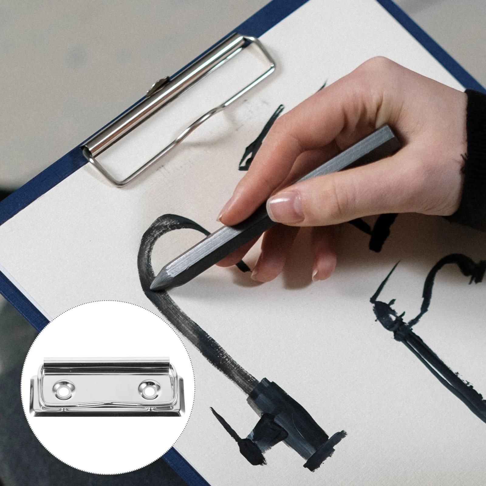 10pcs Metal Notice Board Clips 7cm Office Replacement Menu Fixing Clips Hardware Document Folder Organization Study Work