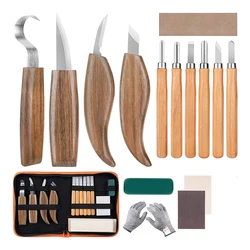 Wood Carving Kit Ferramentas para Iniciantes, Whittling Kit, Deluxe colher, Carving Kits de faca, Fit para Iniciantes