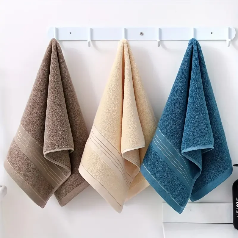 Thickened Cotton Towel With Strong Water Absorption Universal Towel For Adults And Children Solid ColorSkin Friendly Towel