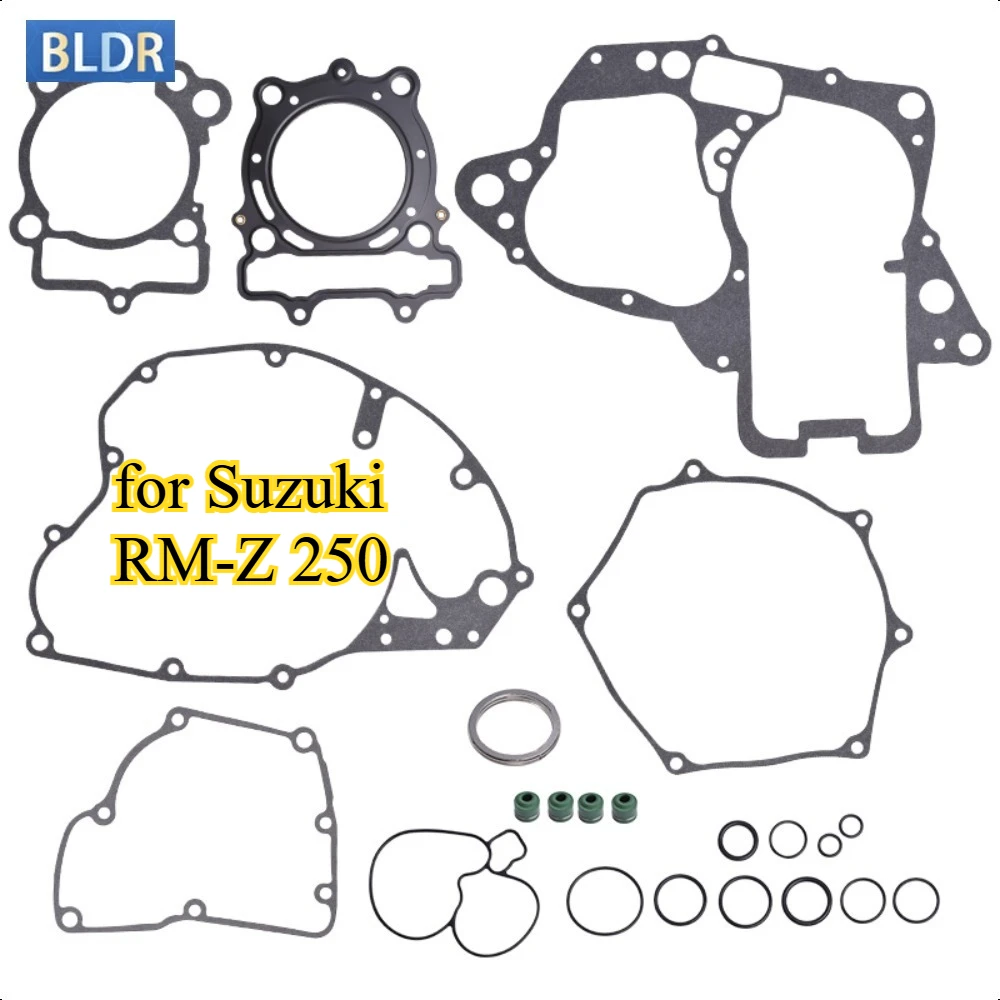 Motorcycle Engine Cylinder Gasket Kit 11241-49H20 Overhaul Gasket for Suzuki RM-Z 250 RMZ 250 2016 2017 2018