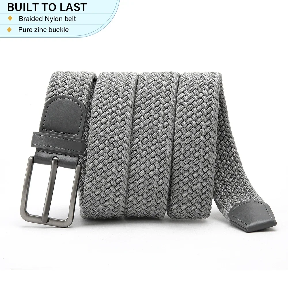 Elastische Gürtel für Herren, Unisex, lässig, gewebter Gürtel für Herren, Outdoor, Klettern, Training, Arbeitsgürtel mit Jeansgürtel für Damen, 115 cm – Detail 9