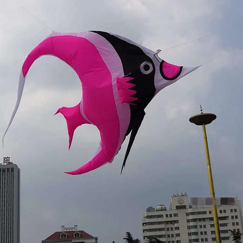 free shipping fish kite flying outdoor toys windsurf ultra large kite gel blaster cerf volant enfants inflatable games wireless