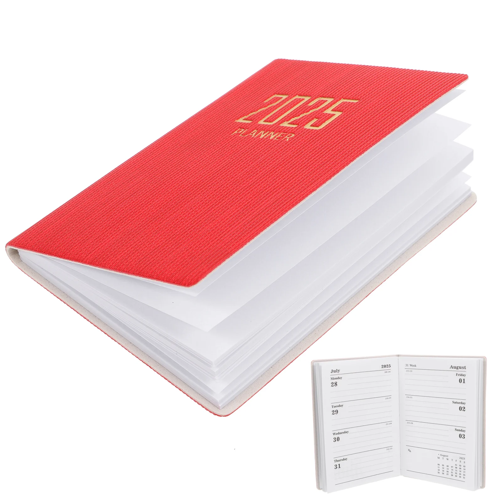 2025 Weekly Agenda Book Notepad Notebooks Thin Section Writing Pocket Calendar Paper Dairy Schedule Plan Work