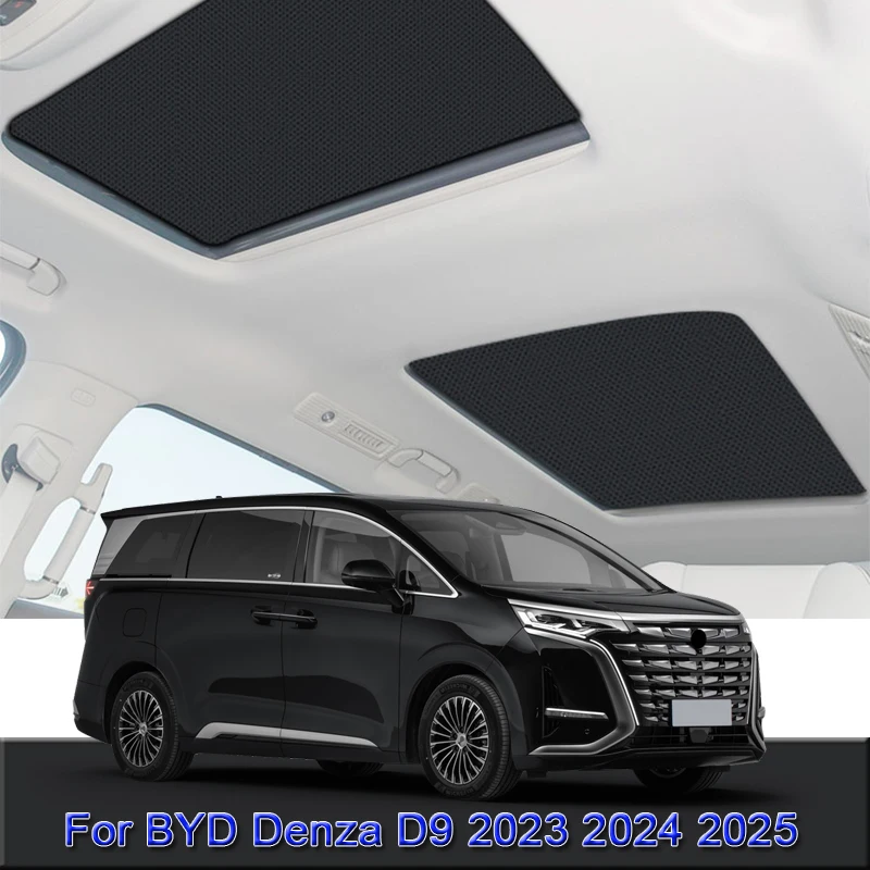 For BYD Denza D9 2023 2024 2025 Car Electrostatic Adsorption Sunroof Sunshade Heat Insulation Skylight Sticker Auto Accessory