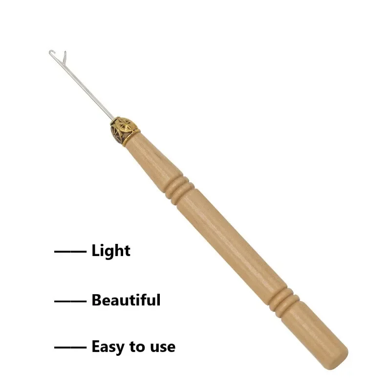 Micro Rings Loop Tool Threader Crochet Needle Used With Hair Plier and Beads for Human Hair Feather Extension Tools