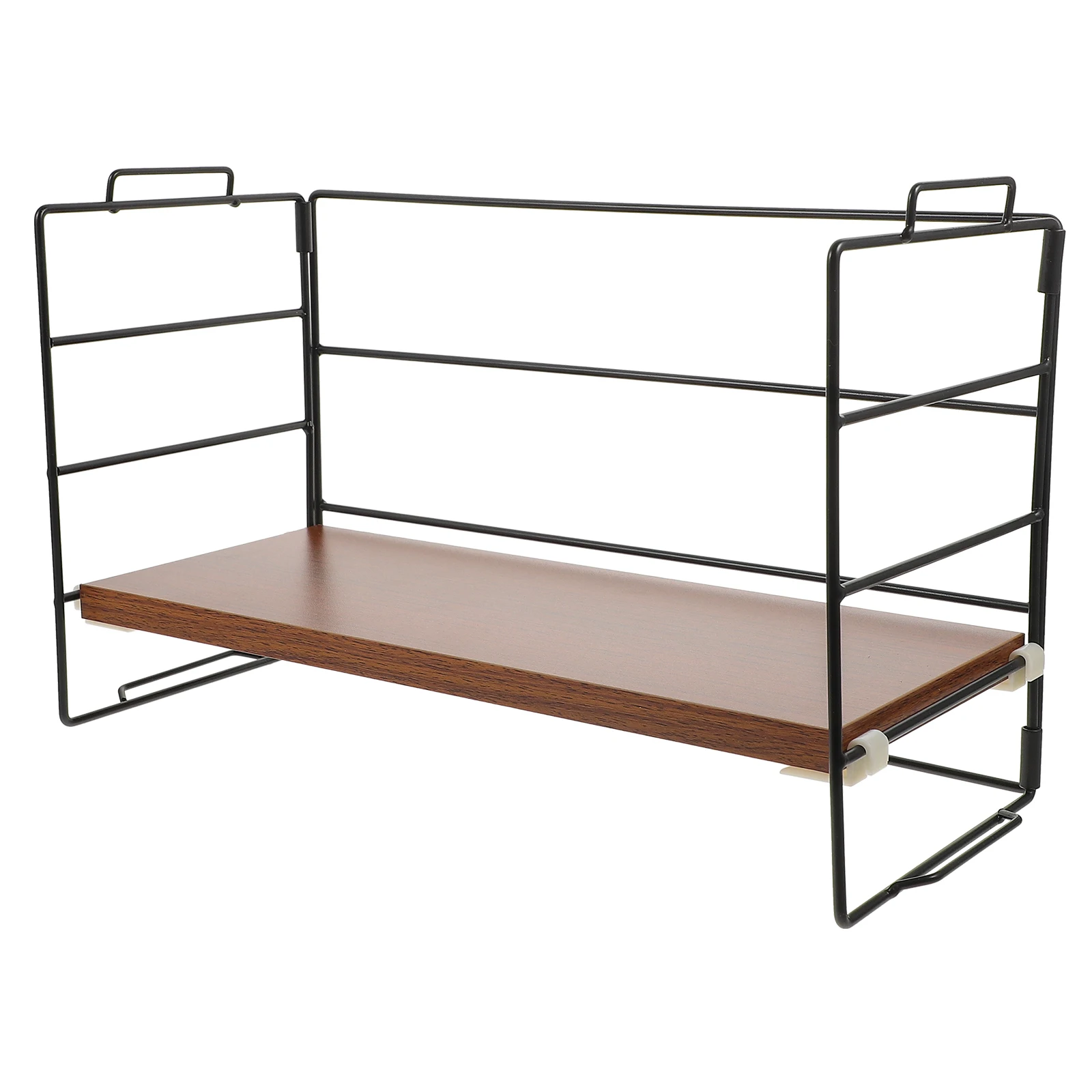 منظم رف تخزين سطح المكتب من الحديد الخشبي لمكتب المنزل وحامل الملفات بسعة كبيرة وسطح أملس ومتعدد الأغراض #2