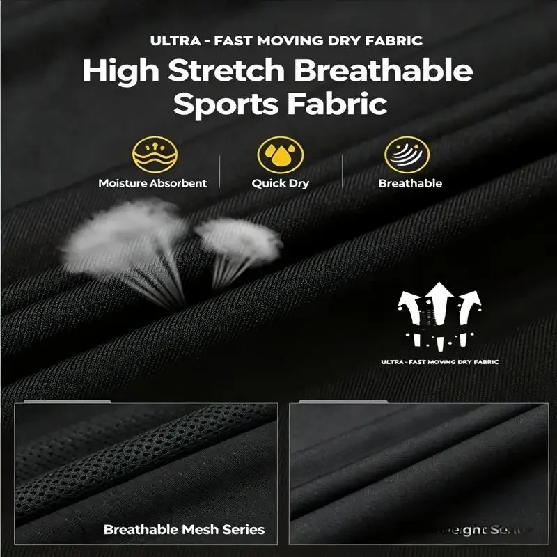 Sommer-Fitnesskleidung für Laufen und Basketball, Enge Hosen, Lockere Shorts, Leichte und Schnell Trocknende Taschen – Detail 6