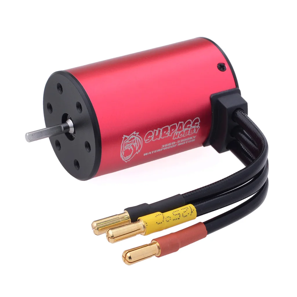 SurpassHobby KK 3660 Waterproof Brushless Motor 1750KV 2600KV 3500KV 4200KV for 1/8 1/10 2/3S RC Car Drift Racing Off-Road Truck