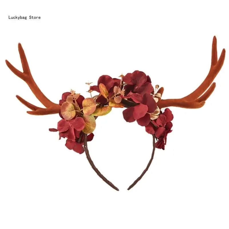 

Delicate Elk Antlers Headwear Headband for Mardi Gras Halloween Costume