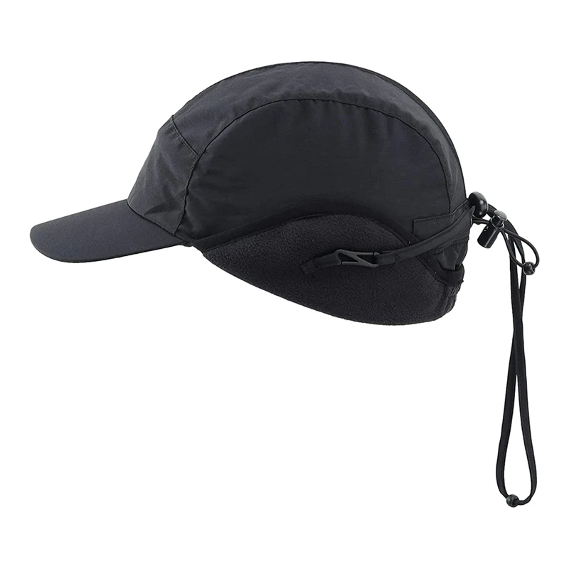 Waterproof Winter Hats Warm Polyester Lined Earflaps Baseball Cap