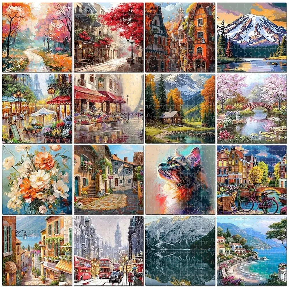 

1000 PCS Puzzle City Scenery Diy for Adults Beginners - Handmade, Gifts Home Decoration Games Toy
