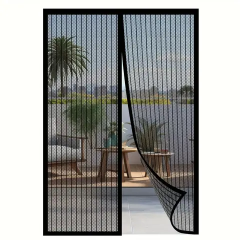 Heavy Duty Magnetic Screen Door - Self-Sealing, Hands-Free Mesh Bug Proof, Pet and Child Friendly， Mount Available