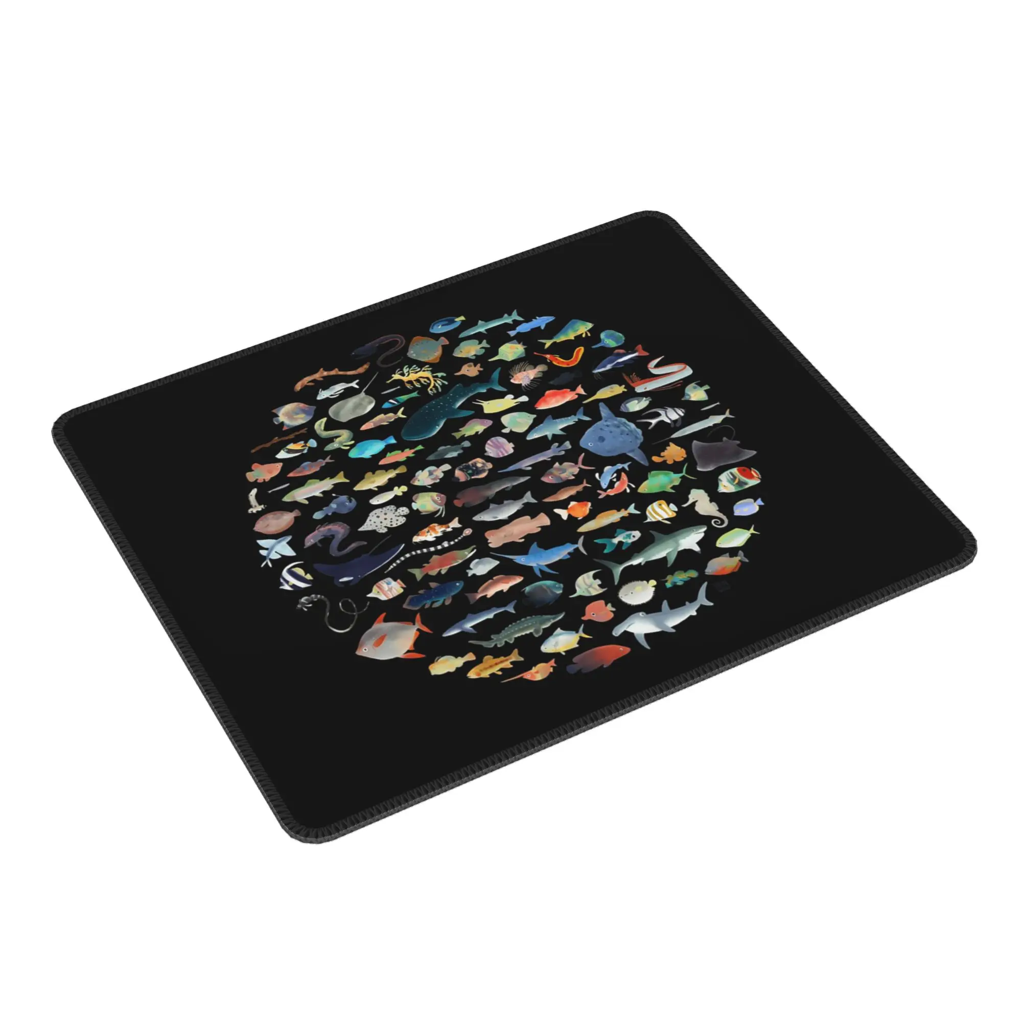 One Hundred Fish Ocean Life Scuba Diving Mouse Pad Computer Keyboard Mouse Mat PC Laptop Desk Mat Office Accessories Table Mats