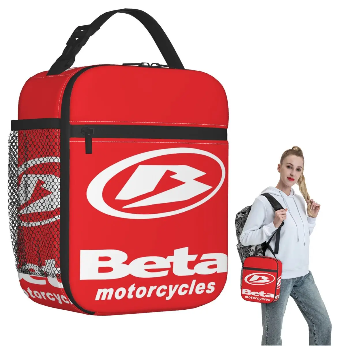 Beta Racing Insulated Lunch Bag for Women Kids Portable Food Boxes Thermal Lunch Box Tote