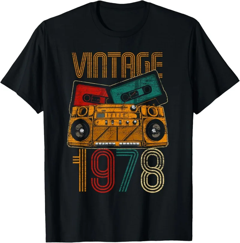 Retro 48th Birthday Shirt Years Old Vintage 1978 T-Shirt Funny Graphic T Shirts Retro Birthday in The Year of The Horse Tees