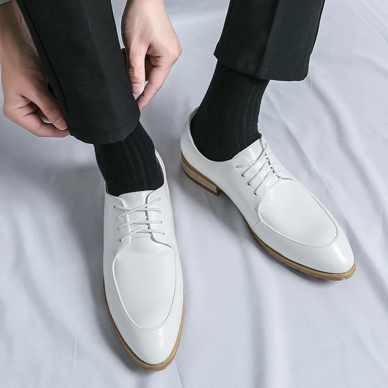 Golden Sapling Wedding Shoes Elegant Men\'s Formal Flats Dress Oxfords Leisure Party Social Loafers Casual Business Moccasins Men