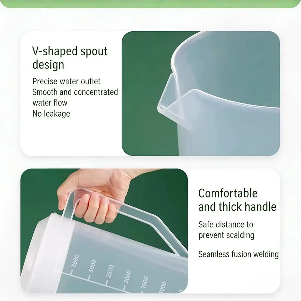 Plastic Container Transparent Water Bottle Graduated Plastic Water Pitcher Jug Large Capacity Cold Water Bottle Juice