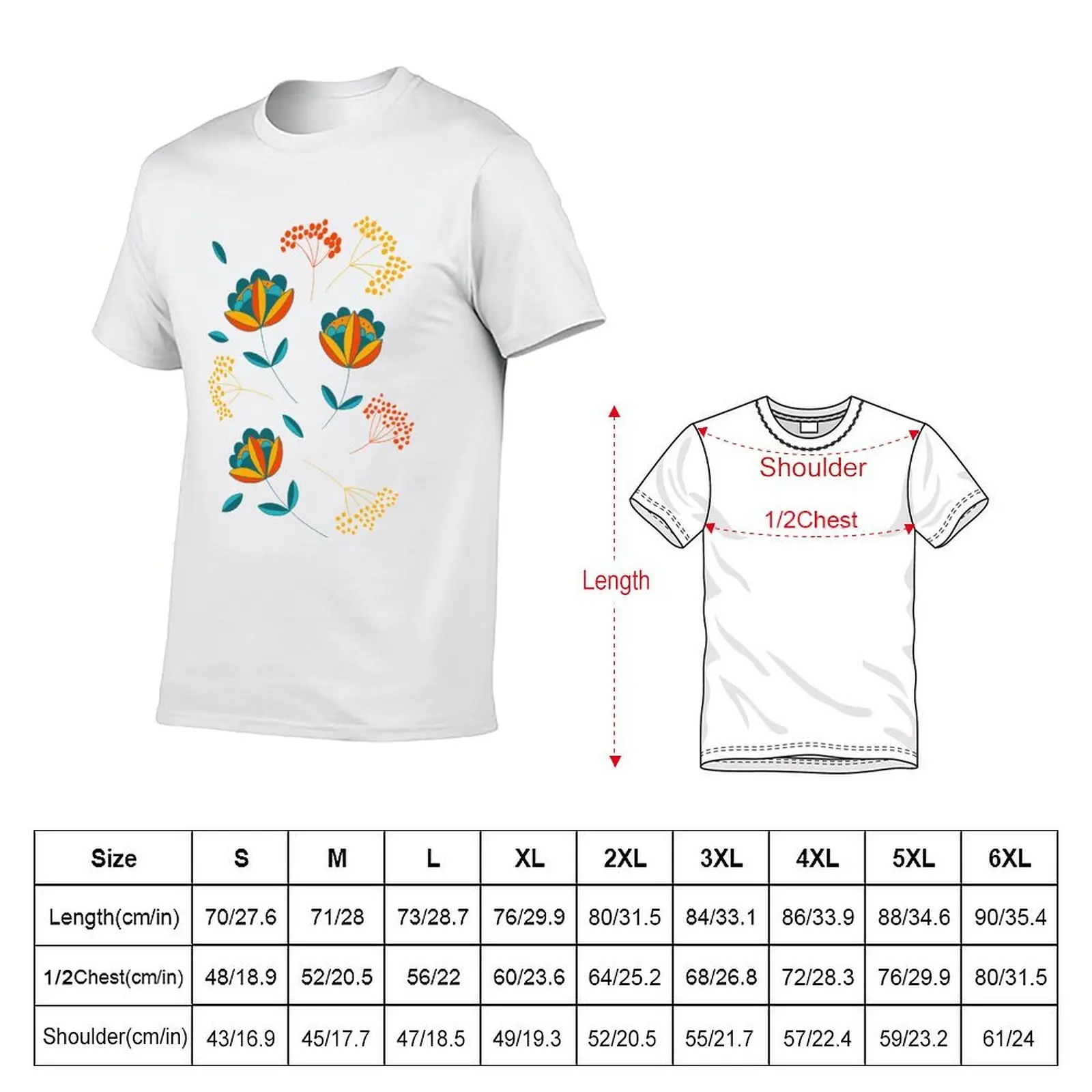Flowery greetings from Scandinavia T-Shirt man t shirts for men casual t shirt custom print T-Shirt