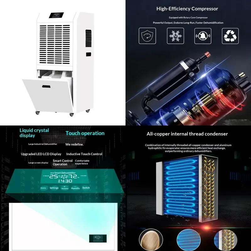 Industrial Dehumidifiers for Sub-Zero Cold Storage Commercial Use 156LD Capacity Smart Control Low-Temperature Resistant