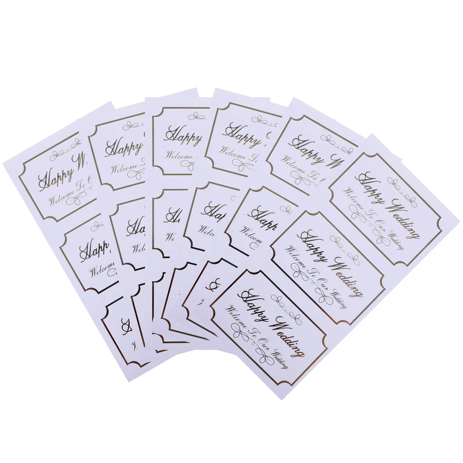 

20pcs 20 Sheets Wedding Happy Stickers Round Self Adhesive Gift Wrapping Labels For Party Baking Packaging Seal Stickers