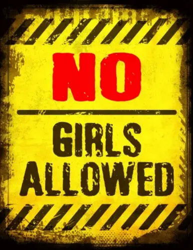 No Girls Allowed Aluminium Metal Sign Wall Office Garage Mancave Kitchen Door