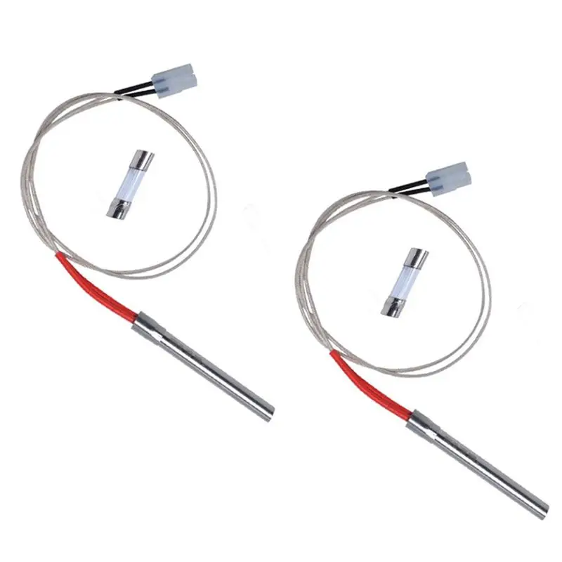 AC88-2 PCS Grill Igniters Silver Replacement Parts Compatible For Traeger, Pit Boss, Camp Chef, Z Grills Pellet Grill Model