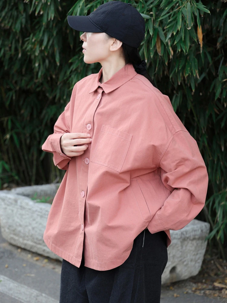 

Женская верхняя одежда с длинным рукавом, рубашки, Новое поступление, осень 202, простой стиль, однотонные свободные женские повседневные топы, рубашки M1962