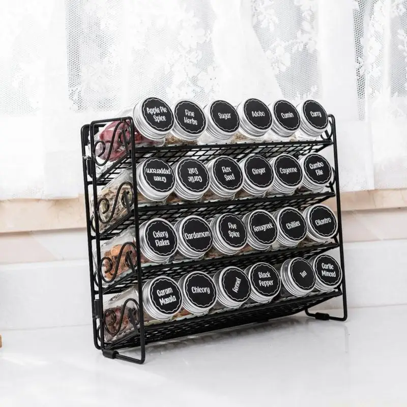 

QX2E Нескользящая основа Гибкая полка для приправ Мягкая сталь Конструкция с несколькими отделениями для хранения вещей для