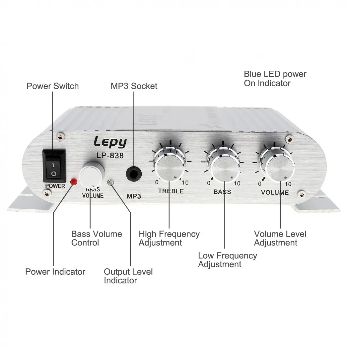 200 واط مكبرات الصوت سيارة 12 فولت 2CH البسيطة مرحبا فاي مكبر للصوت الداعم راديو MP3 ستيريو لسيارة دراجة نارية المنزل #2