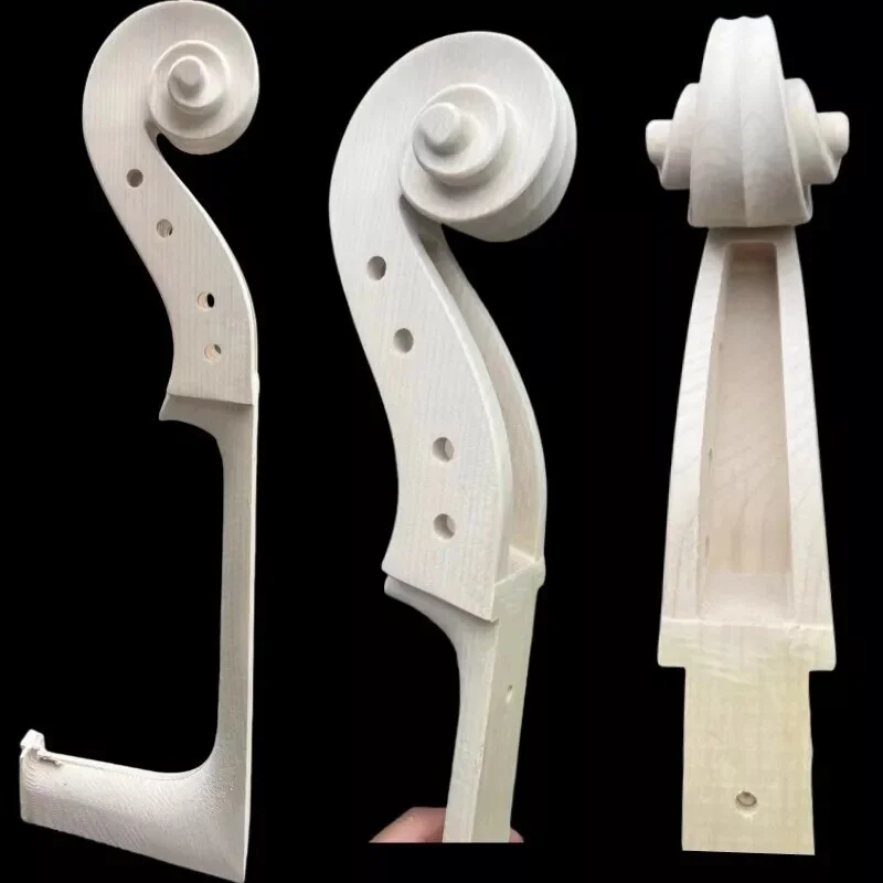 Cello Neck Popular Cello Head Cello Making Materials Cello Accessories Unpainted Wood Color 1/2 1/4 3/4 4/4